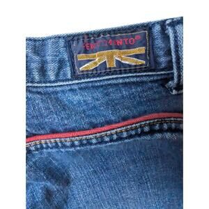 Vintage 70s Pentimento Womens 7 Bareback Jeans Rarefind Red Ribbon Stripe Retro